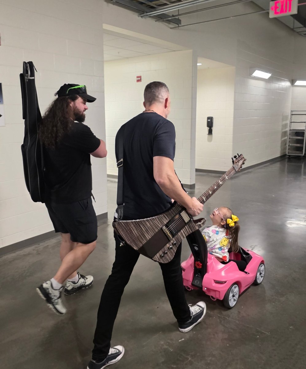 Zach Adkins backstage with Mark Tremonti